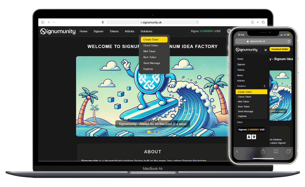 Signumunity - Signum Idea Factory (DApp) in General Cryptocurrency Discussion_promo_mac_en