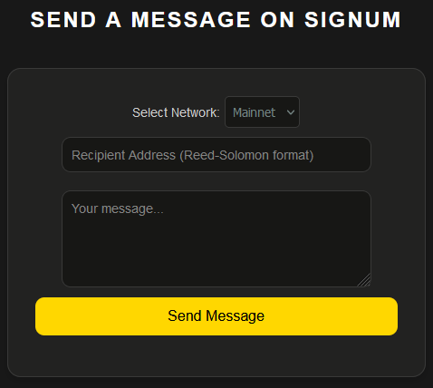 Signumunity - Signum Idea Factory (DApp) in General Cryptocurrency Discussion_send_en